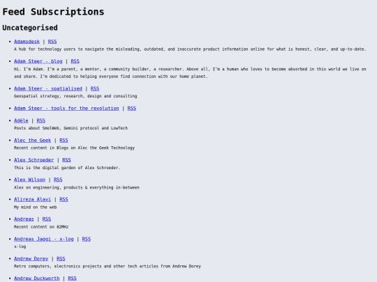 html/feeds screenshot