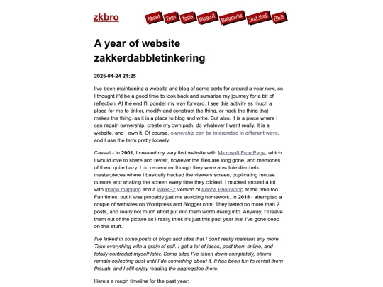 posts/a-year-of-website-zakkerdabbletinkering screenshot