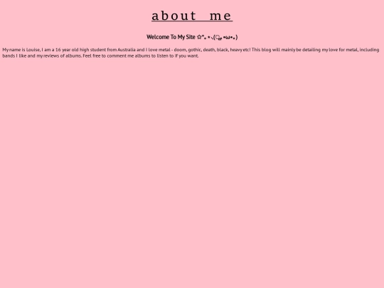 about-me screenshot