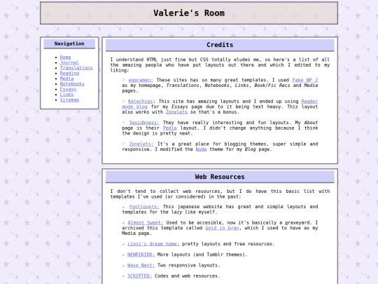 links screenshot