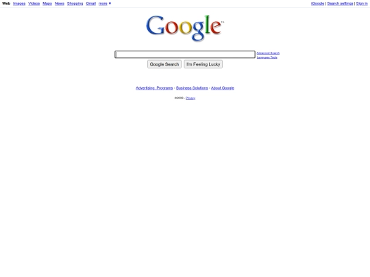 google screenshot
