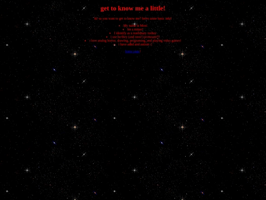 subpages/gettoknowme screenshot