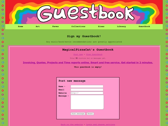 guestbook screenshot