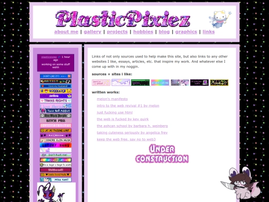 links screenshot