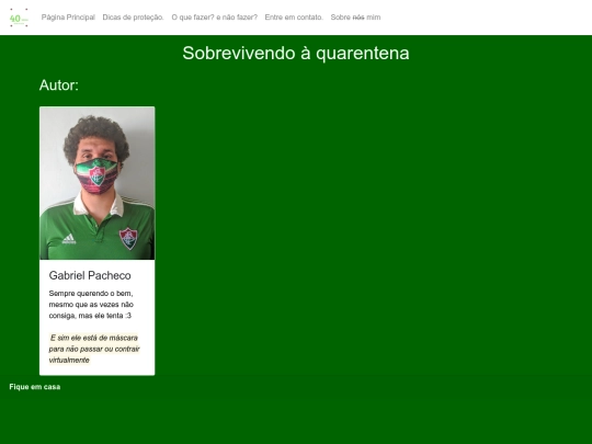Mod12020/Quarentena/sobre screenshot