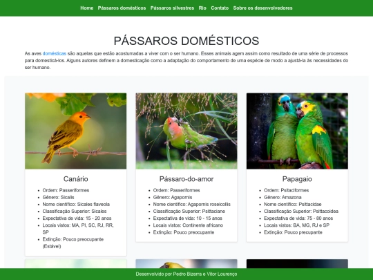 Mod12020/TudoSobrePassaros/passarosDomesticos screenshot