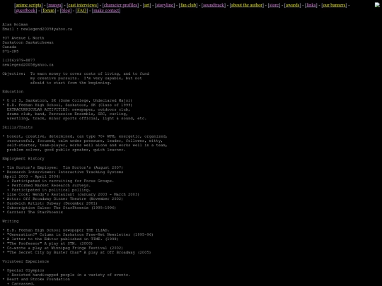 archive/workresume screenshot