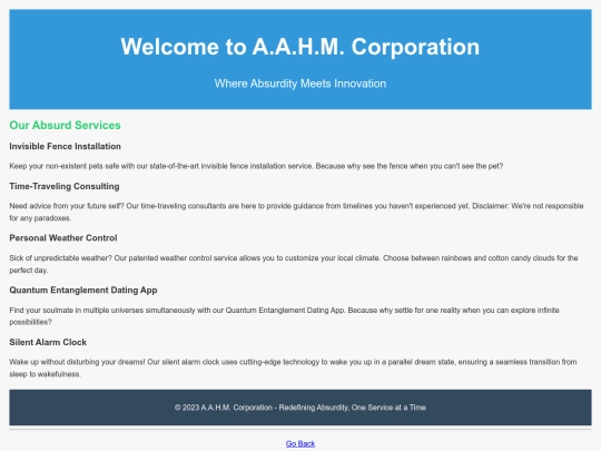 corporate/services screenshot