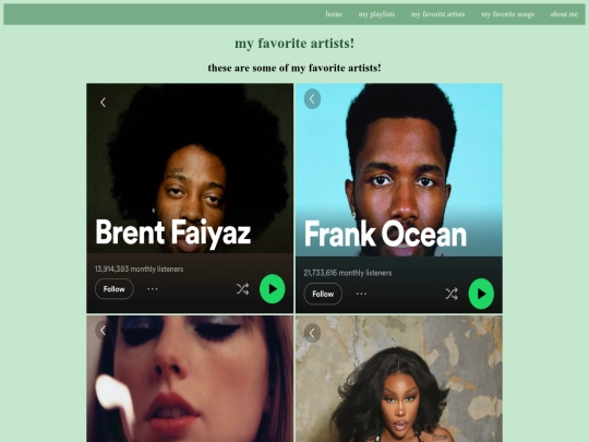 myfavoriteartists screenshot