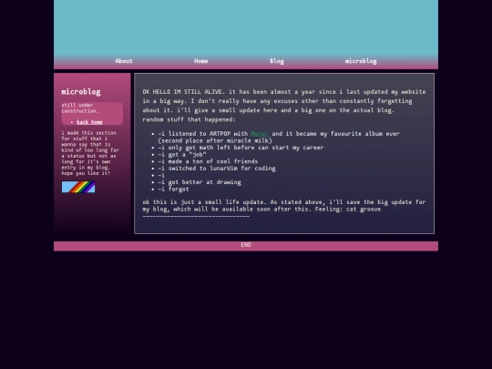 pages/microblog screenshot