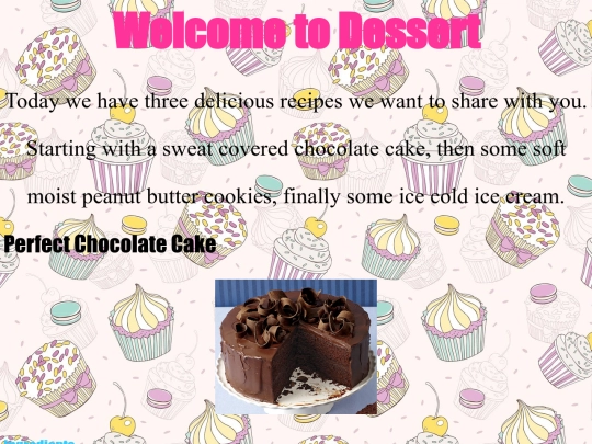 Dessert screenshot