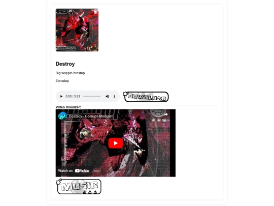 Music/Pages/Destroy screenshot