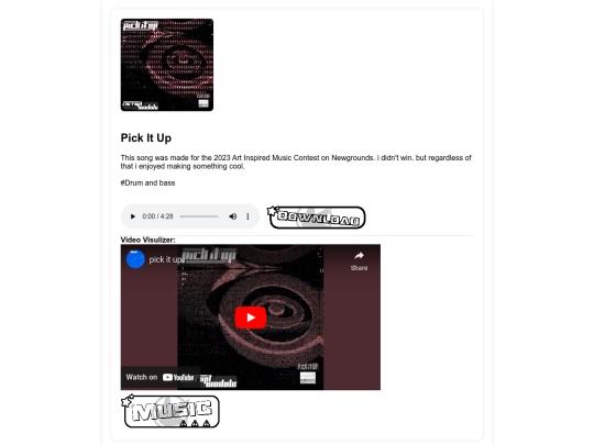 Music/Pages/Pick_it_up screenshot