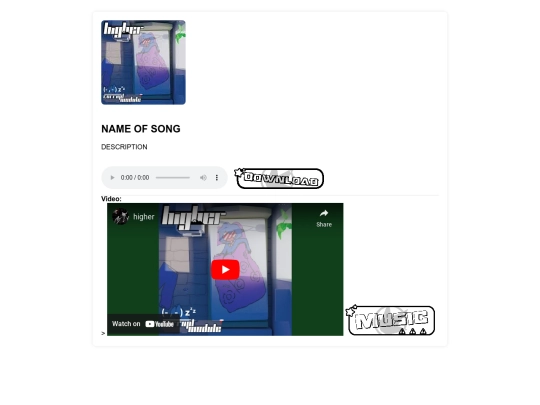Music/Pages/Templates/Single screenshot