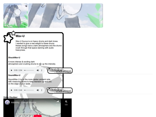 Music/Pages/WavU screenshot