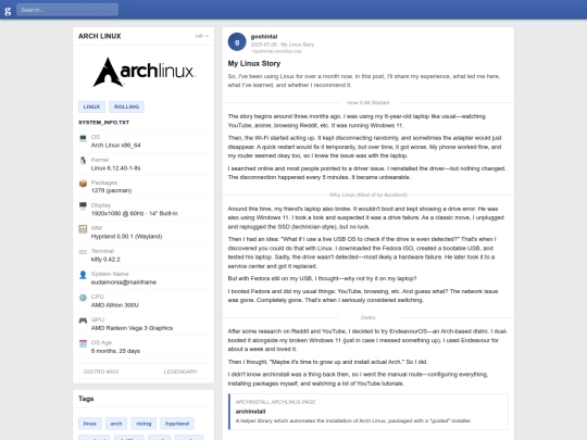 blog/linux screenshot