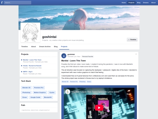 projects screenshot