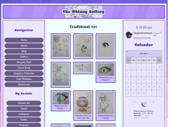 pages/Traditional Art screenshot