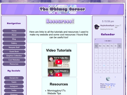 pages/resources screenshot