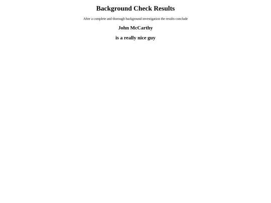 results screenshot