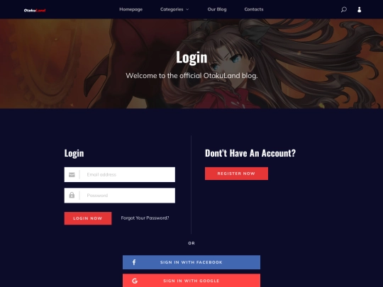 login screenshot