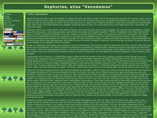writings/sophorias screenshot