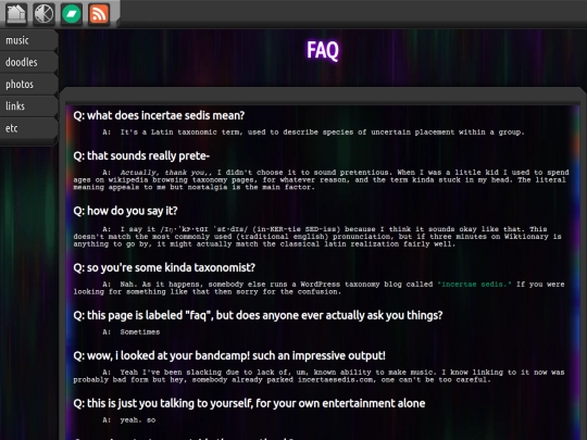 faq screenshot