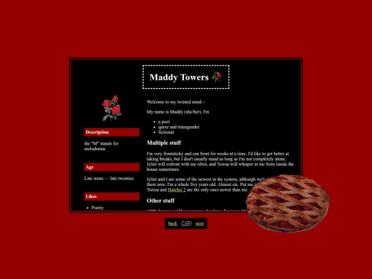 about/system/maddy screenshot