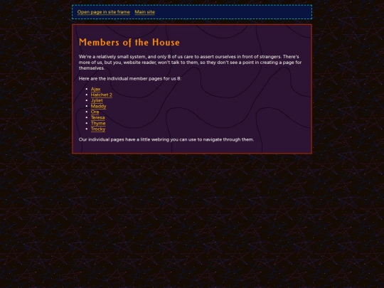 about/system/members screenshot