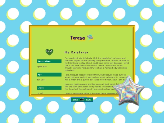 about/system/teresa screenshot