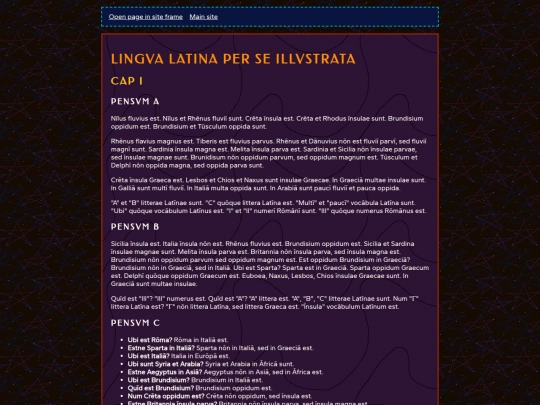 shrines/latin/lingualatina screenshot