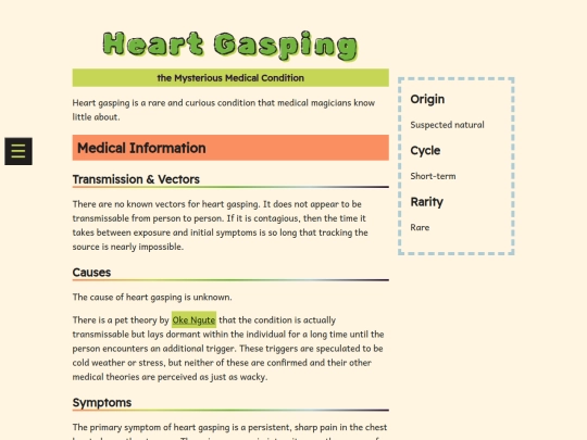 worlds/universes/mutania/encyclopedia/science-medicine/conditions/heart-gasping screenshot