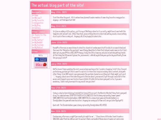 Blog screenshot