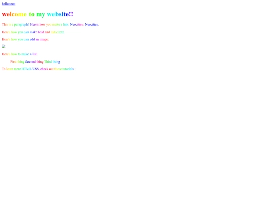 welcometomysite screenshot