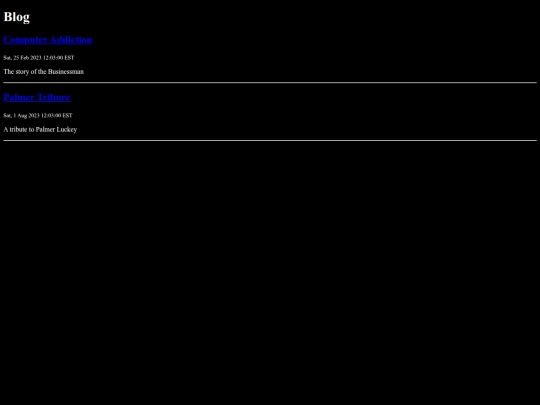 Blog screenshot