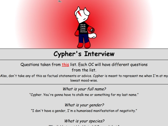 Sonas/Interviews/CypherInterview screenshot