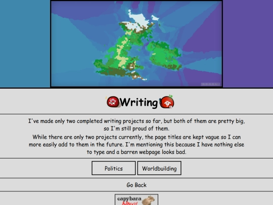 Writing screenshot