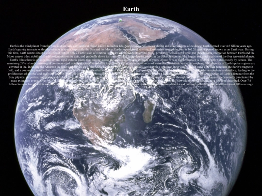 Earth screenshot