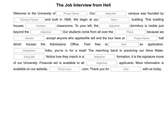 madlibs screenshot