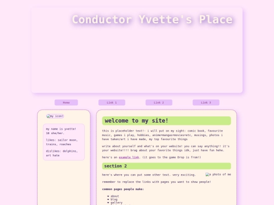 my website screenshot
