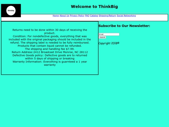Returns screenshot