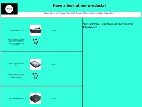 products screenshot
