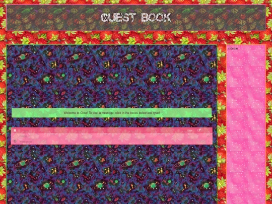 guestbook screenshot