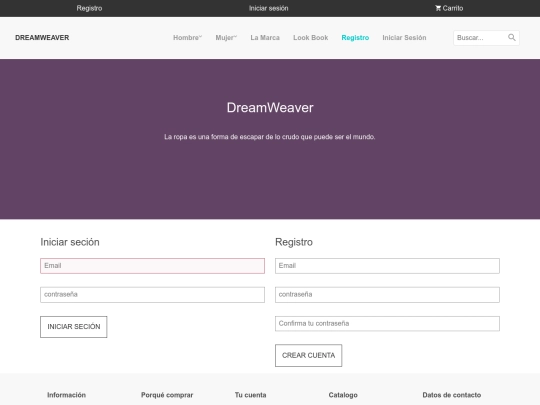 dreamweaver/login screenshot