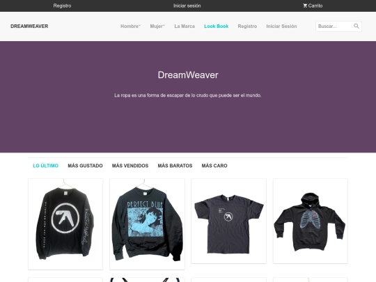 dreamweaver/lookbook screenshot