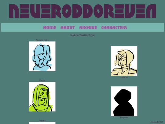 NEVERODDOREVEN/characterPage screenshot