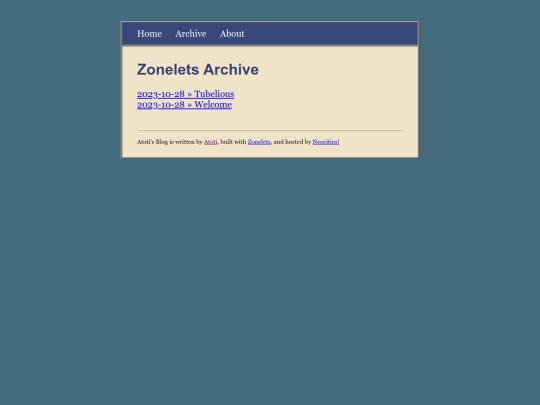 blog/archive screenshot