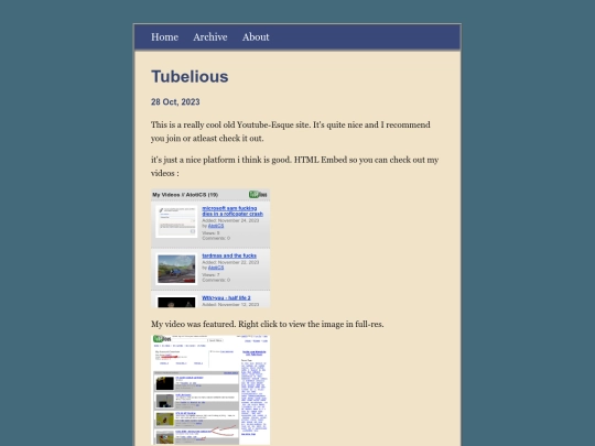 blog/posts/2023-10-28-Tubelious screenshot
