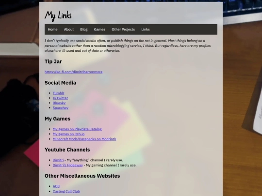 links screenshot