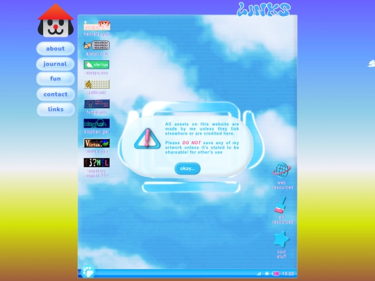links screenshot